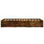 Giroletto con Cassetti Rovere Fumo 135x190 cm Legno Multistrato
