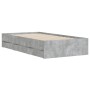 Giroletto Cassetti Grigio Cemento 90x190 cm Legno Multistrato