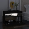 Comodini con Luci LED Neri 60x35x40 cm in Legno Multistrato