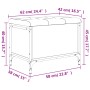 Panca Portaoggetti Nera 62x42x45 cm in Legno Multistrato