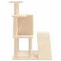 Albero per Gatti con Tiragraffi in Sisal Crema 97 cm