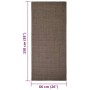 Tappeto in Sisal Naturale 66 x 150 cm Marrone