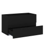 Mobile Lavabo Nero 80x38,5x45 cm in Legno Multistrato
