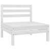 Set Salotto da Giardino 5 pz in Legno Massello di Pino Bianco