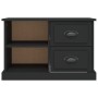 Mobile Porta TV Nero 73x35,5x47,5 cm in Legno Multistrato