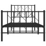 Giroletto con Testiera e Pediera Metallo Nero 80x200 cm