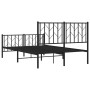 Giroletto con Testiera e Pediera Metallo Nero 120x190 cm
