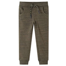 Pantaloni Tuta per Bambini Cachi Scuro Mélange 128