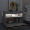 Comodino con Luci LED Grigio Cemento 60x35x40 cm