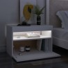 Comodini con Luci LED Bianco 60x35x40 cm in Legno Multistrato