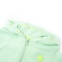 Felpa con Cappuccio e Cerniera per Bambini Verde Brillante 128