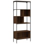 Libreria 5 Ripiani Rovere Marrone 76x33x188,5 Legno Multistrato