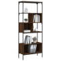 Libreria 5 Ripiani Rovere Marrone 76x33x188,5 Legno Multistrato