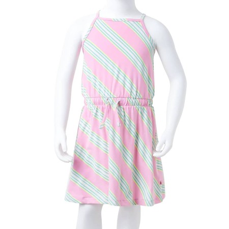 Abito da Bambina con Coulisse Senza Maniche Rosa 140