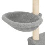 Albero per Gatti con Tiragraffi in Sisal Grigio Chiaro 83 cm