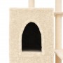 Albero per Gatti con Tiragraffi in Sisal Crema 97 cm