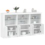 Credenza con Luci LED Bianca 181,5x37x100 cm