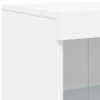 Credenza con Luci LED Bianca 181,5x37x100 cm