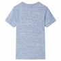 Maglietta da Bambino a Maniche Corte Blu Mélange 128