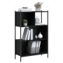 Libreria Nera 72x28x109 cm in Legno Multistrato