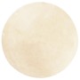 Tappeto a Pelo Corto HUARTE Morbido e Lavabile Crema Ø 160 cm