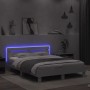 Giroletto con Testiera e LED Bianco 150x200 cm