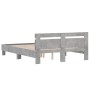 Giroletto Testiera Grigio Cemento 140x200 cm Legno Multistrato