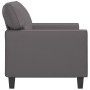 Divano a 2 Posti Grigio 120 cm in Similpelle