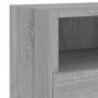 Mobili TV Muro 2pz Grigio Sonoma 60x30x30 cm Legno Multistrato