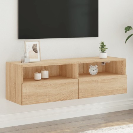 Mobile TV Parete Rovere Sonoma 100x30x30cm in Legno Multistrato