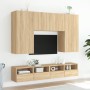 Mobile TV Parete Rovere Sonoma 100x30x30cm in Legno Multistrato