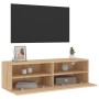 Mobile TV Parete Rovere Sonoma 100x30x30cm in Legno Multistrato