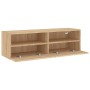 Mobile TV Parete Rovere Sonoma 100x30x30cm in Legno Multistrato