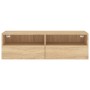 Mobile TV Parete Rovere Sonoma 100x30x30cm in Legno Multistrato