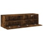 Mobile TV a Parete Rovere Fumo 100x30x30 cm Legno Multistrato