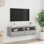 Mobile TV a Parete Grigio Sonoma 100x30x30 cm Legno Multistrato