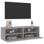 Mobile TV a Parete Grigio Sonoma 100x30x30 cm Legno Multistrato