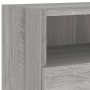 Mobile TV a Parete Grigio Sonoma 100x30x30 cm Legno Multistrato