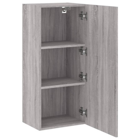 Mobile TV Parete Grigio Sonoma 40,5x30x90 cm Legno Multistrato