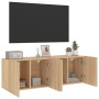 Mobili TV a Parete 2pz Rovere Sonoma 60x30x41 cm