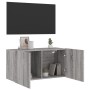 Mobile TV a Parete Grigio Sonoma 80x30x41 cm