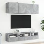 Mobile TV a Parete Grigio Cemento 40x30x30 cm Legno Multistrato