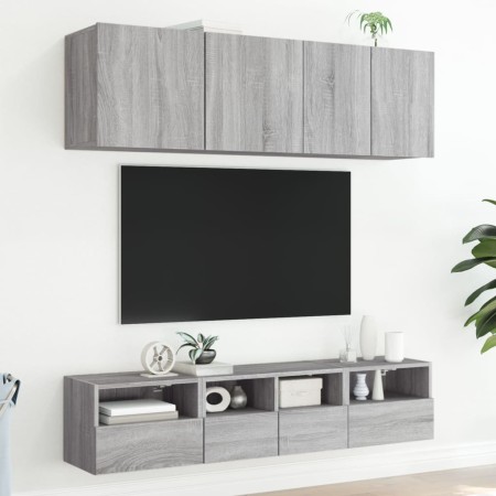 Mobile TV Parete Grigio Sonoma 40x30x30 cm in Legno Multistrato