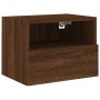 Mobile TV a Parete Rovere Marrone 40x30x30 cm Legno Multistrato