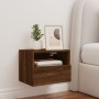 Mobile TV a Parete Rovere Marrone 40x30x30 cm Legno Multistrato