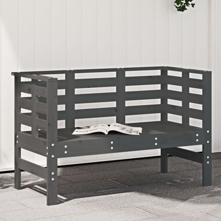 Panca da Giardino Grigia 111,5x53x71 cm Legno Massello di Pino