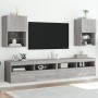 Mobili TV con Luci LED 2pz Grigio Sonoma 40,5x30x60 cm