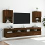 Mobili Porta TV con Luci LED 2 pz Rovere Marrone 40,5x30x60 cm