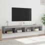 Mobili TV con Luci LED 2pz Grigio Sonoma 100x30x30 cm