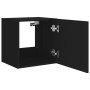 Mobile TV a Parete con Luci LED Nero 40,5x35x40 cm